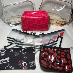3/$15 TEN cosmetic travel bags makeup toiletries